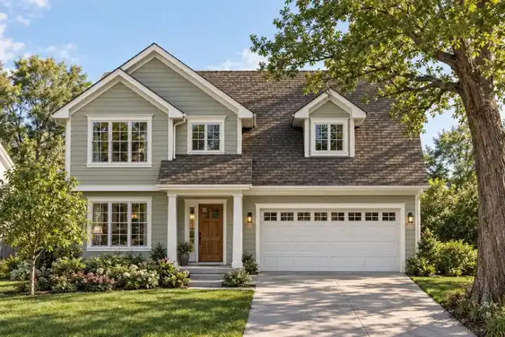 Traditional house plans 10-1416 - front exterior, 1,297 sq ft, 3 bed, 2 bath house plans | Monster House Plans