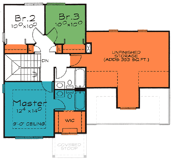 Upper/Second Floor Plan: 10-1416