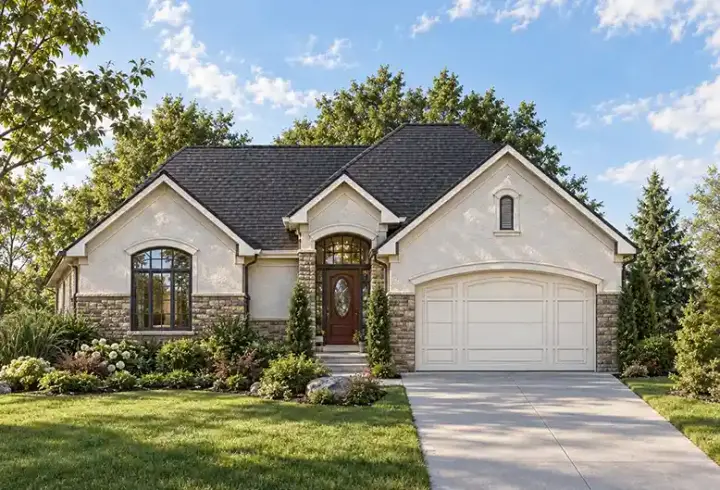 Traditional house plans 10-1418 - front exterior, 1,799 sq ft, 3 bed, 2 bath house plans | Monster House Plans