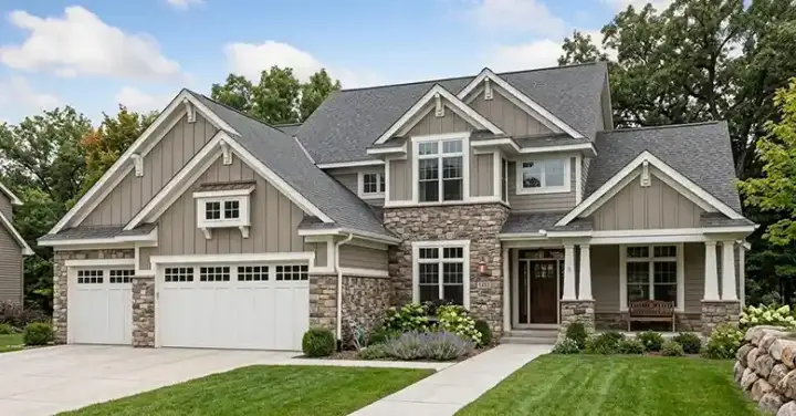Craftsman house plans 10-1448 - front exterior, 2,704 sq ft, 4 bed, 3 bath house plans | Monster House Plans