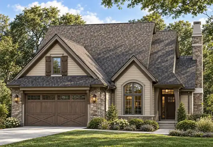 European house plans 10-1449 - front exterior, 1,991 sq ft, 3 bed, 3 bath house plans | Monster House Plans