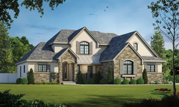 French Country house plans 10-1464 - front exterior, 2,495 sq ft, 4 bed, 3 bath house plans | Monster House Plans