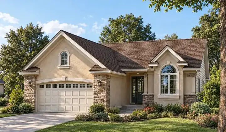 Traditional house plans 10-1479 - front exterior, 1,275 sq ft, 2 bed, 2 bath house plans | Monster House Plans