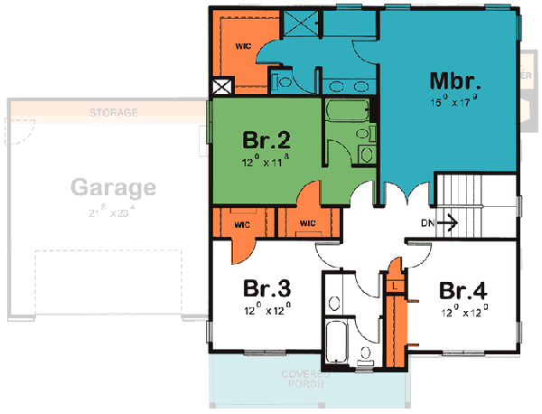 Upper/Second Floor Plan: 10-1488
