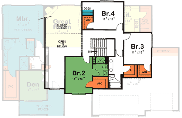 Upper/Second Floor Plan: 10-1498