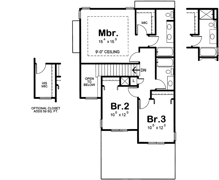 Upper/Second Floor Plan: 10-1500