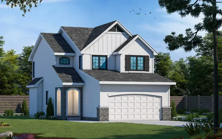 European house plans 10-1501 - front exterior, 1,550 sq ft, 3 bed, 2 bath house plans | Monster House Plans