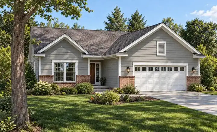Traditional house plans 10-1502 - front exterior, 1,482 sq ft, 3 bed, 2 bath house plans | Monster House Plans