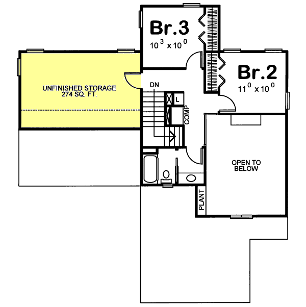 Upper/Second Floor Plan: 10-1555