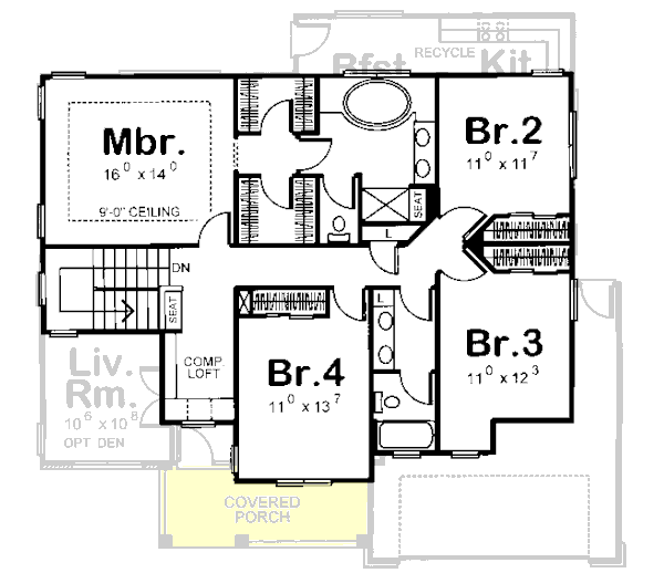 Upper/Second Floor Plan: 10-1581