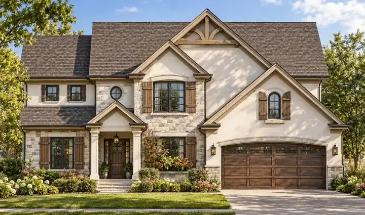 European house plans 10-1582 - front exterior, 2,608 sq ft, 3 bed, 2 bath house plans | Monster House Plans