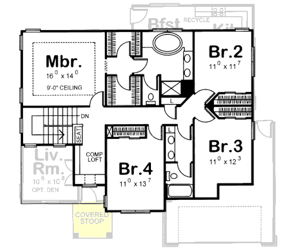 Upper/Second Floor Plan: 10-1582