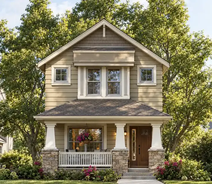 Craftsman house plans 10-1594 - front exterior, 1,563 sq ft, 3 bed, 2 bath house plans | Monster House Plans
