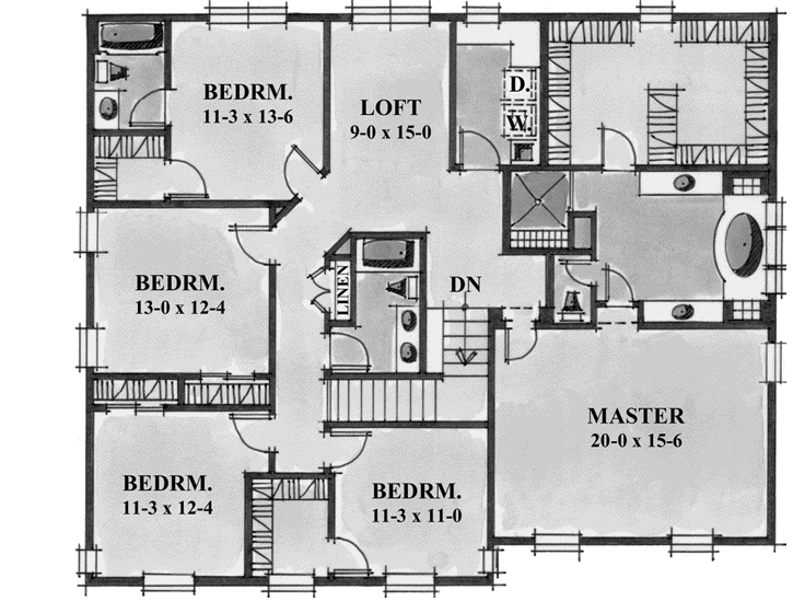 Upper/Second Floor Plan: 10-1601