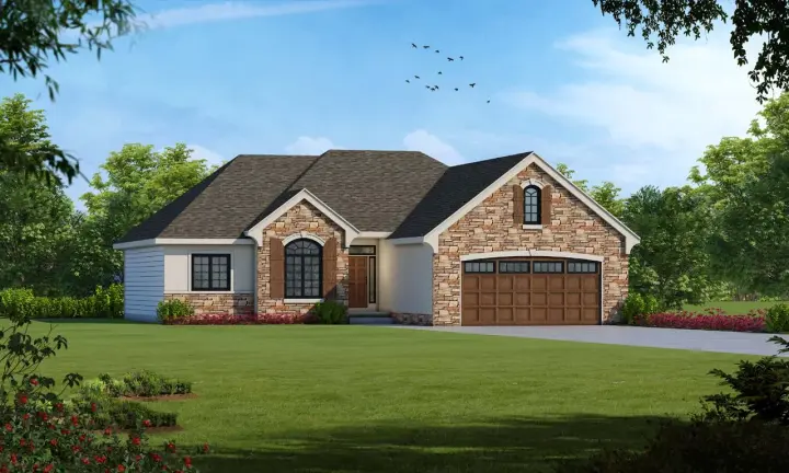 Traditional house plans 10-1622 - front exterior, 1,568 sq ft, 3 bed, 2 bath house plans | Monster House Plans