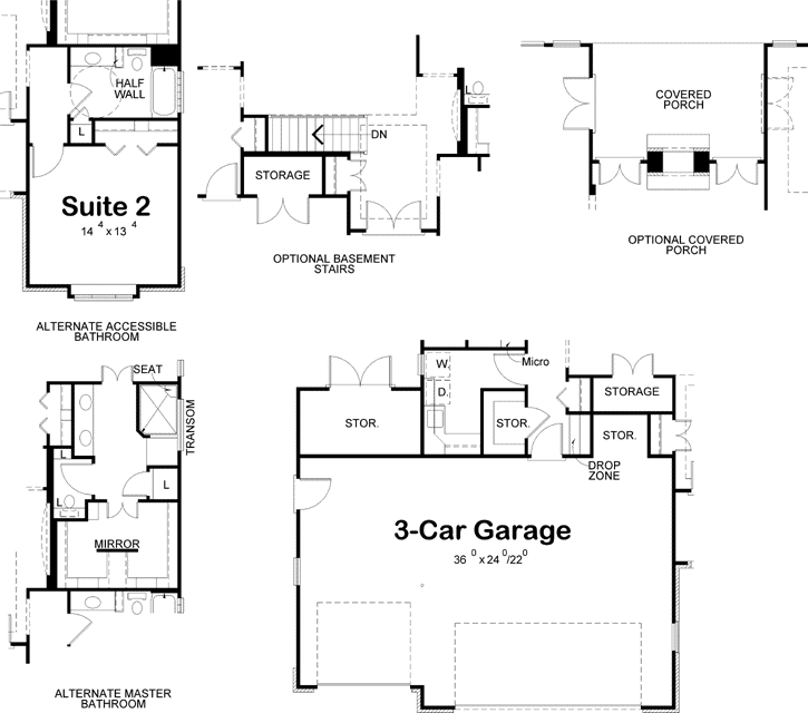 Traditional Style Floor Plans Plan: 10-1626