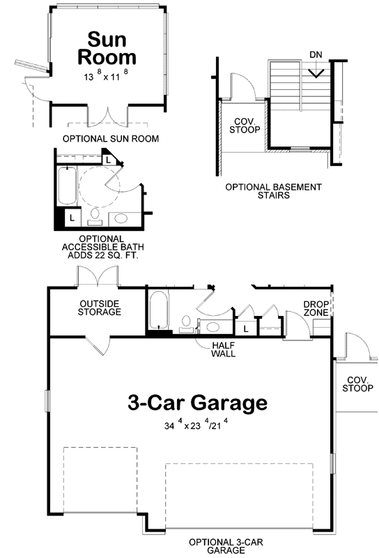 Traditional Style Home Design Plan: 10-1629