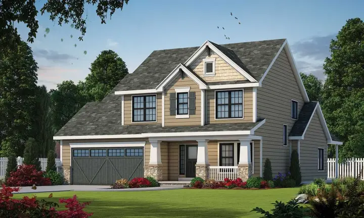 Traditional house plans 10-1635 - front exterior, 1,995 sq ft, 3 bed, 2 bath house plans | Monster House Plans