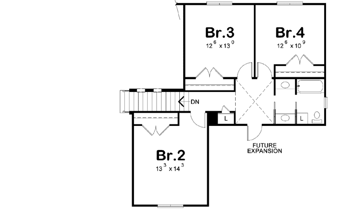 Upper/Second Floor Plan: 10-1651