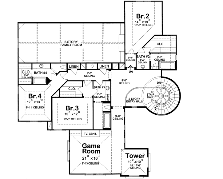 Upper/Second Floor Plan: 10-1653