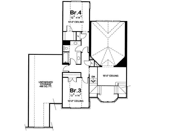 Upper/Second Floor Plan: 10-1654