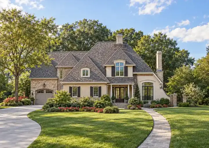 French Country house plans 10-1656 - front exterior, 3,415 sq ft, 4 bed, 3 bath house plans | Monster House Plans