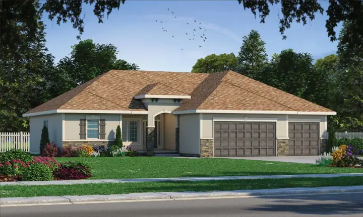 Tuscan house plans 10-1675 - front exterior, 1,720 sq ft, 3 bed, 2 bath house plans | Monster House Plans