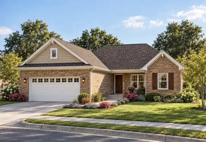 Traditional house plans 10-1682 - front exterior, 1,373 sq ft, 3 bed, 2 bath house plans | Monster House Plans