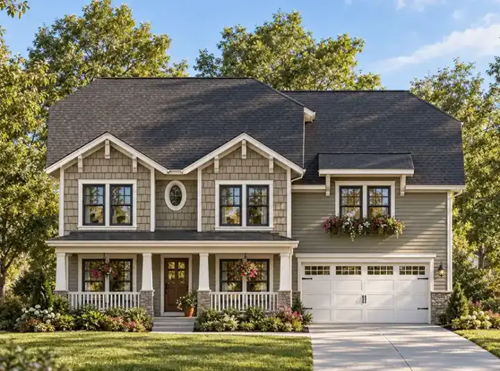 Craftsman house plans 10-1698 - front exterior, 3,410 sq ft, 5 bed, 3 bath house plans | Monster House Plans
