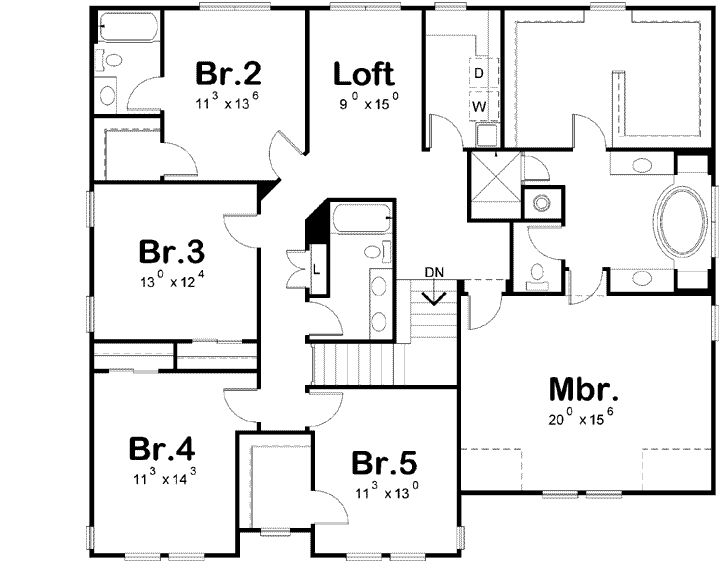 Upper/Second Floor Plan: 10-1698