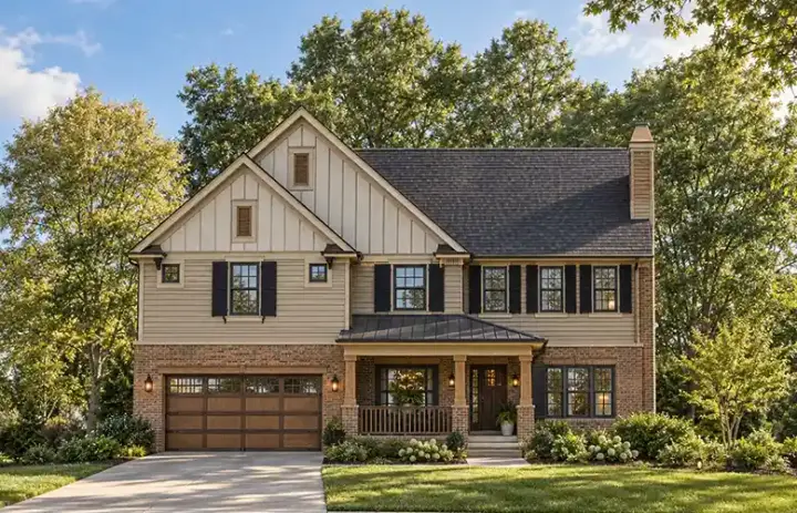 Craftsman house plans 10-1699 - front exterior, 3,606 sq ft, 4 bed, 3 bath house plans | Monster House Plans
