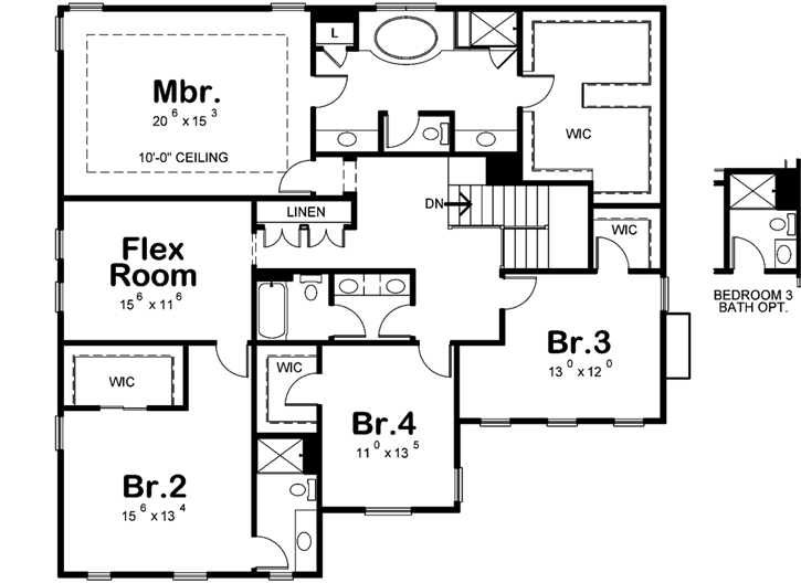 Upper/Second Floor Plan: 10-1700