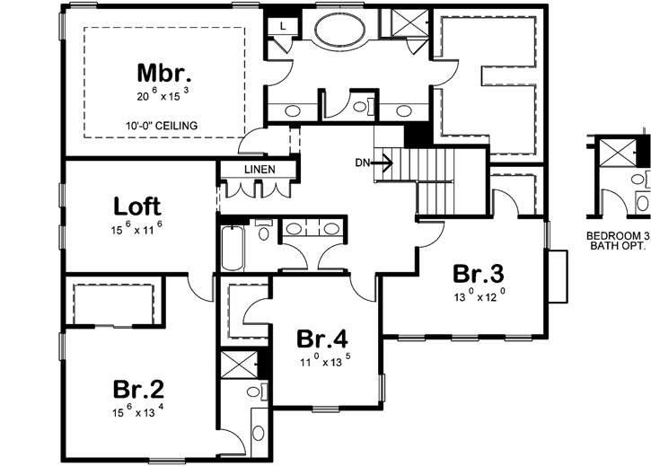 Upper/Second Floor Plan: 10-1701
