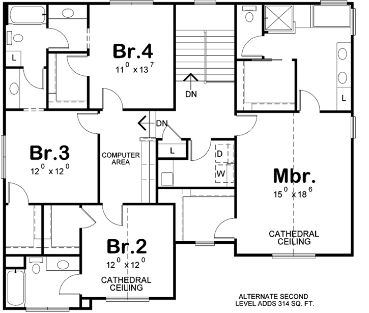 Traditional Style House Plans 10-1714