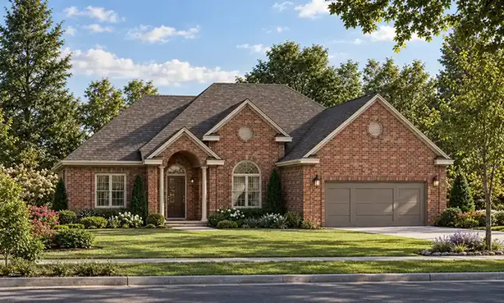 Traditional house plans 10-1738 - front exterior, 1,925 sq ft, 3 bed, 2 bath house plans | Monster House Plans