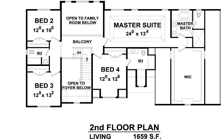 Upper/Second Floor Plan: 10-1749