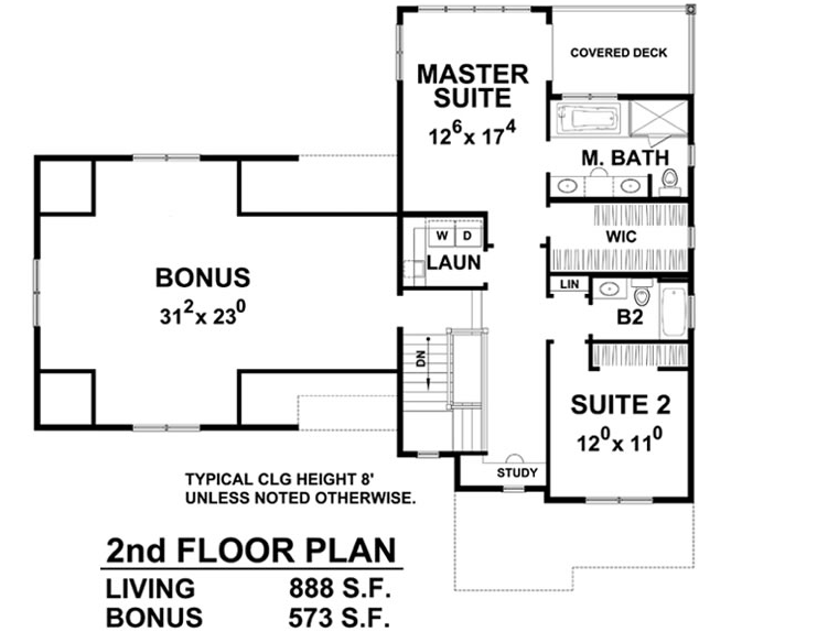 Upper/Second Floor Plan: 10-1752