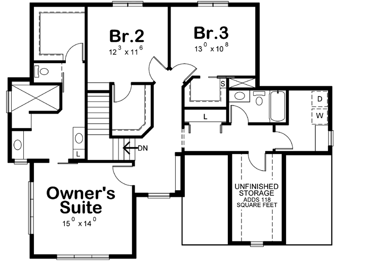Upper/Second Floor Plan: 10-1758