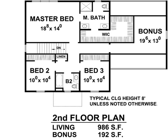 Upper/Second Floor Plan: 10-1760