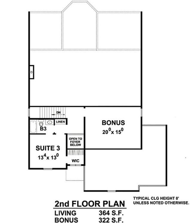 Upper/Second Floor Plan: 10-1764
