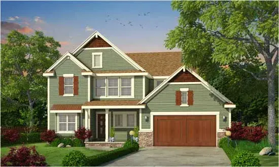 Traditional house plans 10-1766 - front exterior, 2,165 sq ft, 3 bed, 2 bath house plans | Monster House Plans