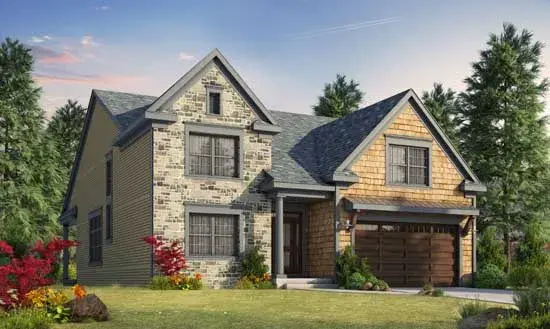 Craftsman house plans 10-1768 - front exterior, 2,528 sq ft, 2 bed, 2 bath house plans | Monster House Plans