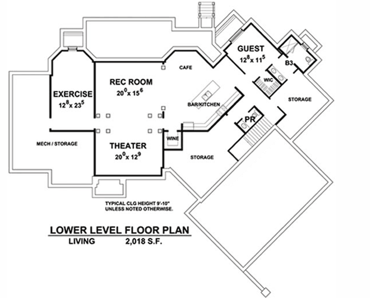 Lower Floor Plan: 10-1784