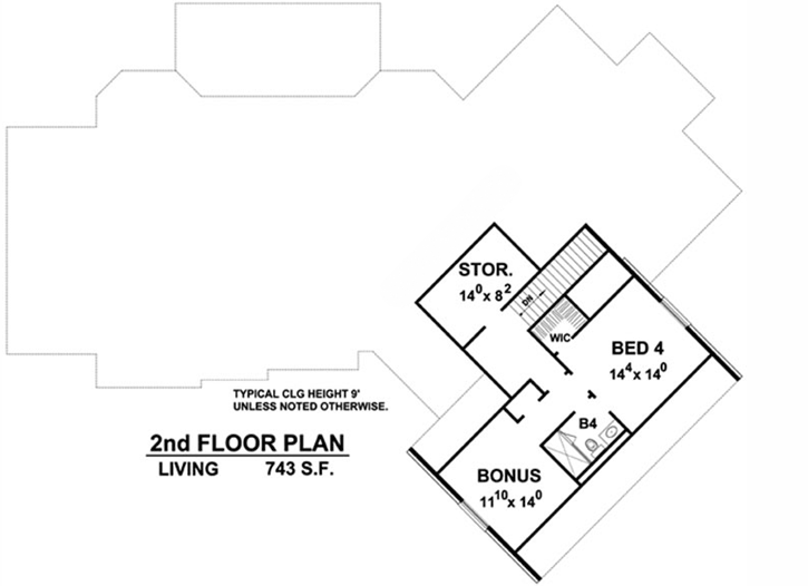 Upper/Second Floor Plan: 10-1784