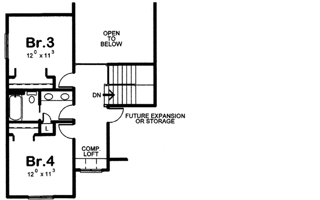 Upper/Second Floor Plan: 10-1786