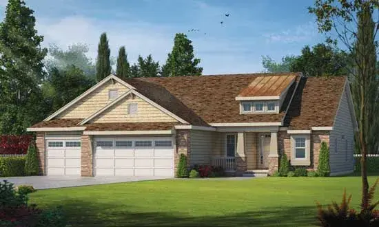 Craftsman house plans 10-1789 - front exterior, 1,853 sq ft, 2 bed, 2 bath house plans | Monster House Plans