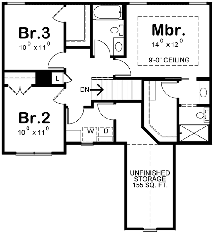 Upper/Second Floor Plan: 10-1790