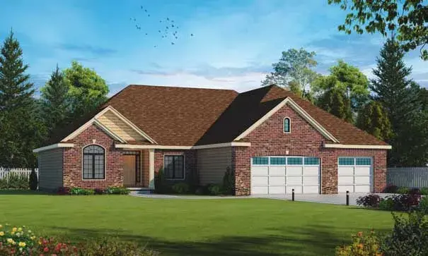 Traditional house plans 10-1798 - front exterior, 2,290 sq ft, 2 bed, 2 bath house plans | Monster House Plans