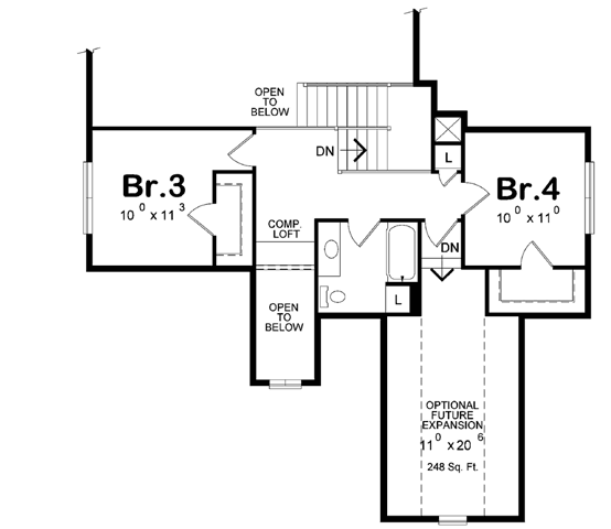 Upper/Second Floor Plan: 10-1799