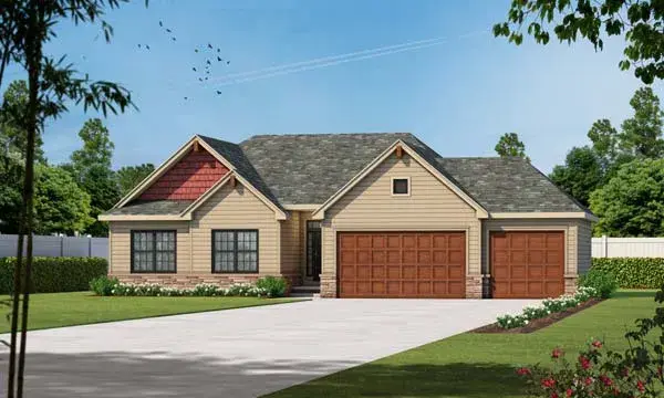 Craftsman house plans 10-1803 - front exterior, 1,750 sq ft, 3 bed, 2 bath house plans | Monster House Plans